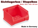 Sichtlagerbox Stapelbox Lagersichtbox Box 100 x 100 x 60 mm