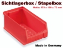 Sichtlagerbox Stapelbox Lagersichtbox Box 175 x 100 x 75 mm