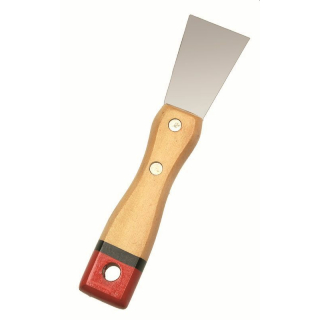 Farbschaber KOMFORT mit Holzgriff und extra steifem, geh&auml;rtetem Stahlblatt 40 mm