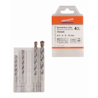 Projahn Sortiment Betonbohrer PRODUR - 5 bis 10 mm - 4-teilig