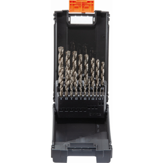 Projahn Sortiment Spiralbohrer HSS-Co 5% DIN 338 Typ S SPEED - 1 bis 10 mm - 19-teilig in MAMBO-Box