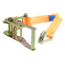 Zurrgurt mit Ratsche 4000 kg (2000 daN) 2-tlg. Spitzhaken 50 mm breit 12 m lang Farbe orange