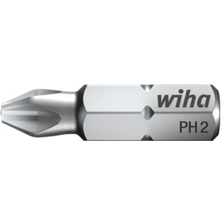 Wiha Standard Bit f&uuml;r Schrauben mit Phillips PH Kreuzschlitz Antrieb PH 2 - 1 St&uuml;ck