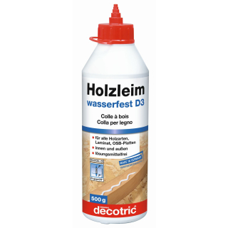 Holzleim Leim D3 decocoll wasserfest f&uuml;r alle Holzarten 500g