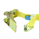 Zurrgurt mit Ratsche 800 kg (400 daN) 2-tlg. Spitzhaken 25 mm breit 6 m lang Farbe gelb