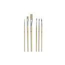 Wow!Tools Schulmalpinsel-Set BASIC 6-teilig Flachpinsel und Gussowpinsel