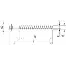 MULTI-MONTI-plus SS Betonschraube Stahl HP-beschichtet...