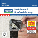 mako Steckdosen- und Schalterabdeckung selbstklebend 70x70 mm - 5 St&uuml;ck