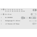 Projahn Industrie-Steckschl&uuml;ssel-Koffer metrisch 10 (3/8&quot;) 23-teilig