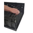 Klappbox ActiveLock faltbarer stabiler Einkaufskorb - 600x400x259mm - Schwarz