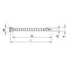 HECO-TOPIX-plus Dielenschraube Edelstahl A2 Linsensenkkopf TX variables Vollgewinde