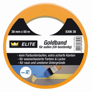 Malerabdeckband ELITE Goldband extra d&uuml;nnes Washi Spezialpapier UV-best&auml;ndig