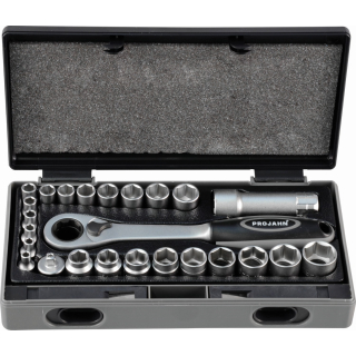 Projahn Durchschraubknarren-Koffer metrisch 6,3 (1/4&quot;) + 10 (3/8&quot;) 25-teilig