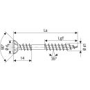 SPAX Fassadenschraube Edelstahl A2 Fixiergewinde Linsensenkkopf T-STAR plus 4CUT-Spitze