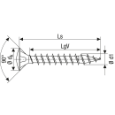 SPAX Universalschraube Edelstahl A2 Vollgewinde Linsensenkkopf T-STAR plus S-Spitze