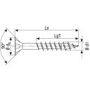 SPAX Universalschraube YELLOX Teilgewinde Senkkopf Kreuzschlitz 4CUT-Spitze