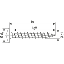 SPAX R&uuml;ckwandschraube WIROX Vollgewinde R&uuml;ckwandkopf Kreuzschlitz 4CUT-Spitze