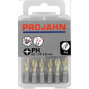 Projahn STAR Bit 1/4&quot; ZrN (Zirkon-Nitrit) f&uuml;r Kreuzschlitz-Schrauben PH 1 bis PH 3 - 10er Pack