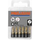 Projahn STAR Bit 1/4&quot; ZrN (Zirkon-Nitrit) f&uuml;r Kreuzschlitz-Schrauben PZ 1 bis PZ 3 - 10er Pack