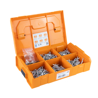 HECO-TOPIX-plus Sortimentskoffer L-BOXX mini Holzschrauben Teil- und Vollgewinde 700-teilig