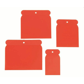 Karosserie-Fl&auml;chenspachtel-Set KOMFORT aus flexiblem Kunststoff 5, 7,5, 10 und 12 cm