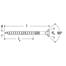 fischer Power-Fast Spanplattenschraube Teilgewinde Edelstahl A2 Senkkopf TX 5 x 40 mm - 200 St&uuml;ck