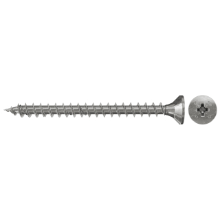 fischer Power-Fast Spanplattenschraube Vollgewinde Edelstahl A2 Senkkopf PZ 3 x 25 mm - 100 St&uuml;ck