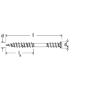 fischer Terrassenschraube Edelstahl A2 Senkkopf TX Fixiergewinde 5,5 x 40 mm - 200 St&uuml;ck