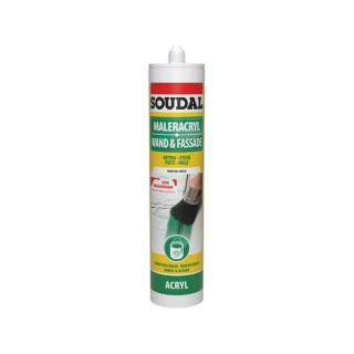 Soudal MALERACRYL Wand und Fassade Premium Fugendichtstoff 300ml Kartusche wei&szlig;