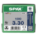 SPAX Universalschraube WIROX Teilgewinde Senkkopf T-STAR plus 4CUT-Spitze 3 x 30mm - 1000 St&uuml;ck