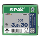 SPAX Universalschraube WIROX Teilgewinde Senkkopf T-STAR plus 4CUT-Spitze 3,5 x 30mm - 1000 St&uuml;ck