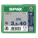 SPAX Universalschraube WIROX Teilgewinde Senkkopf T-STAR plus 4CUT-Spitze 3,5 x 40mm - 200 St&uuml;ck