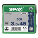 SPAX Universalschraube WIROX Teilgewinde Senkkopf T-STAR plus 4CUT-Spitze 3,5 x 45mm - 1000 St&uuml;ck