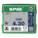 SPAX Universalschraube WIROX Teilgewinde Senkkopf T-STAR plus 4CUT-Spitze 4 x 30mm - 1000 St&uuml;ck