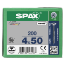 SPAX Universalschraube WIROX Teilgewinde Senkkopf T-STAR plus 4CUT-Spitze 4 x 50mm - 200 St&uuml;ck