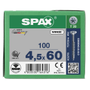 SPAX Universalschraube WIROX Teilgewinde Senkkopf T-STAR plus 4CUT-Spitze 4,5 x 60mm - 100 St&uuml;ck