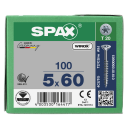 SPAX Universalschraube WIROX Teilgewinde Senkkopf T-STAR plus 4CUT-Spitze 5 x 60mm - 100 St&uuml;ck