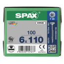 SPAX Universalschraube WIROX Teilgewinde Senkkopf T-STAR plus 4CUT-Spitze 6 x 110mm - 100 St&uuml;ck