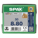 SPAX Holzbauschraube WIROX Teilgewinde Senkkopf T-STAR plus 4CUT-Spitze 8 x 80mm - 50 St&uuml;ck
