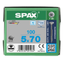 SPAX Universalschraube Edelstahl A2 Teilgewinde Senkkopf T-STAR plus 4CUT-Spitze 5 x 70mm - 100 St&uuml;ck