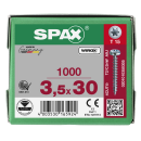 SPAX Universalschraube WIROX Vollgewinde Halbrundkopf T-STAR plus 4CUT-Spitze 3,5 x 30mm - 1000 St&uuml;ck
