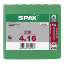 SPAX Universalschraube WIROX Vollgewinde Halbrundkopf T-STAR plus 4CUT-Spitze 4 x 16mm - 200 St&uuml;ck