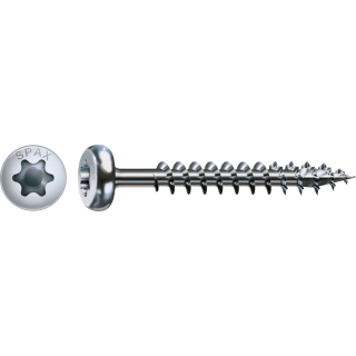SPAX Universalschraube WIROX Vollgewinde Halbrundkopf T-STAR plus 4CUT-Spitze 4 x 60mm - 500 St&uuml;ck