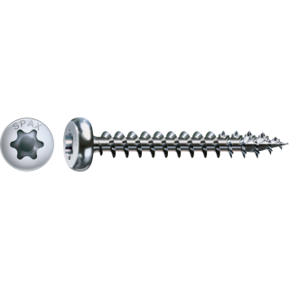 SPAX Universalschraube WIROX Vollgewinde Halbrundkopf T-STAR plus 4CUT-Spitze 4,5 x 45mm - 500 St&uuml;ck