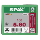 SPAX Universalschraube WIROX Vollgewinde Halbrundkopf T-STAR plus 4CUT-Spitze 5 x 60mm - 100 St&uuml;ck