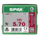 SPAX Universalschraube WIROX Vollgewinde Halbrundkopf T-STAR plus 4CUT-Spitze 5 x 70mm - 100 St&uuml;ck