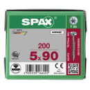 SPAX Universalschraube WIROX Vollgewinde Halbrundkopf T-STAR plus 4CUT-Spitze 5 x 90mm - 200 St&uuml;ck