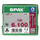 SPAX Universalschraube WIROX Vollgewinde Halbrundkopf T-STAR plus 4CUT-Spitze 6 x 100mm - 100 St&uuml;ck