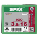 SPAX Universalschraube WIROX Vollgewinde Halbrundkopf Kreuzschlitz 4CUT-Spitze 3,5 x 16mm - 1000 St&uuml;ck