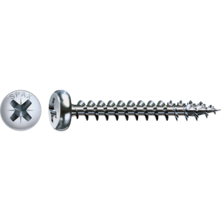 SPAX Universalschraube WIROX Vollgewinde Halbrundkopf Kreuzschlitz 4CUT-Spitze 4 x 15mm - 1000 St&uuml;ck